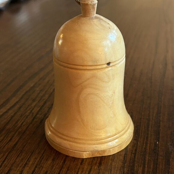 Holy Land Made in Israel Nativity Ornament Wood Jesus Mary Joseph Bell Manger - Picture 6 of 9